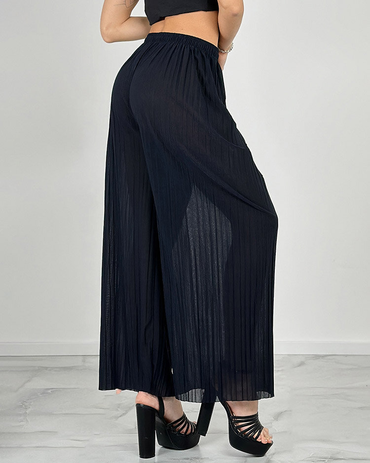 "Royalfashion" Moteriškos plačios klostuotos kelnės