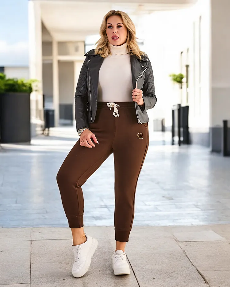 Royalfashion moterims Fleecinis sportiniai kelnės