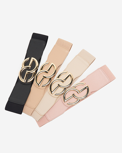 Kupranugarių elastingas diržas su didele auksine sagtimi - Priedai