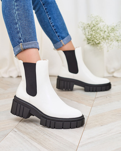 Royalfashion Balti moteriški batai tvirtu padu Eferope