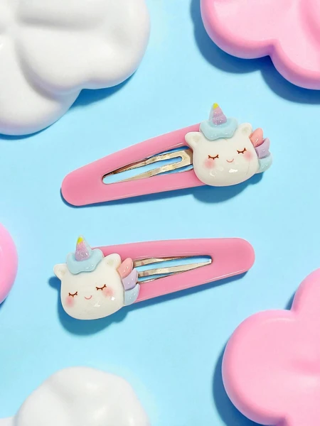 Spalvingi plaukų segtukai Angelicornia