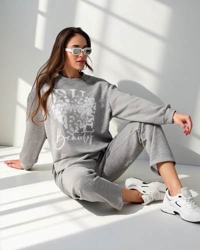 Royalfashion moterų viscose komplektas su spauda