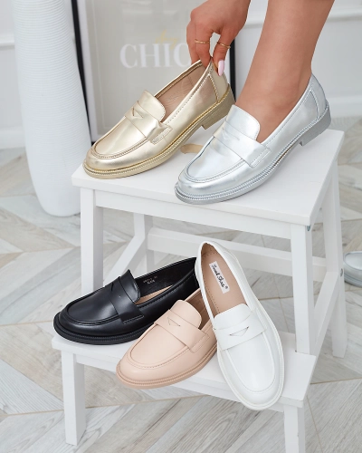 Бежевые женские мокасины из экокожи Zibom- Footwear