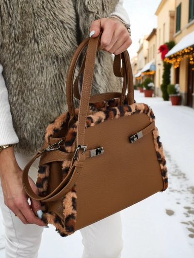 Maža moteriška eko odos rankinė su pantera Panthory