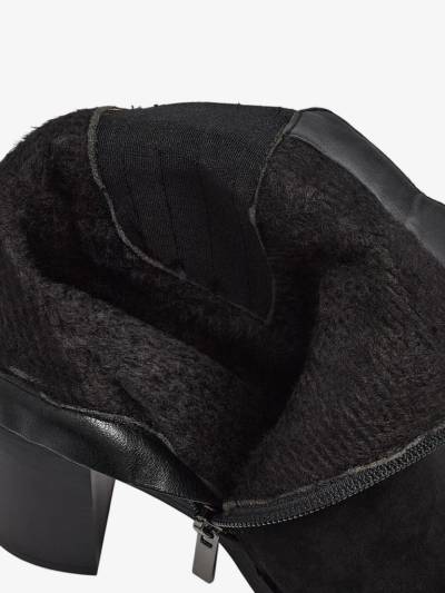 Женские ботильоны Anell из эко-замши на каблуке-столбике