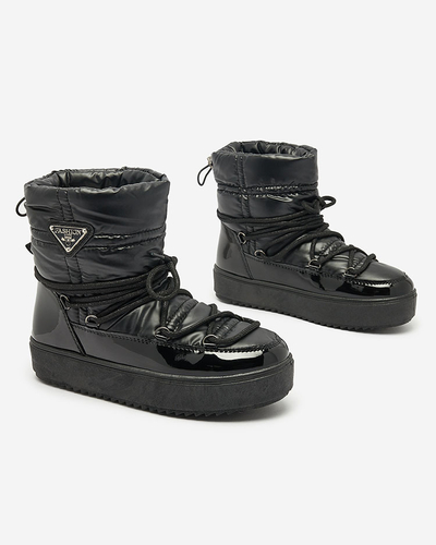 Royalfashion Черные женские сноубутсы Galebda
