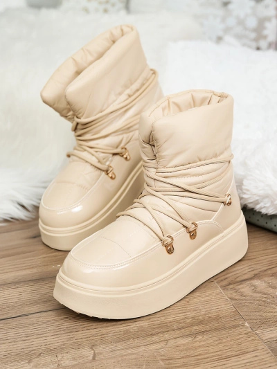 Royalfashion Женские сапоги-скороходы бежевого цвета Dabenda