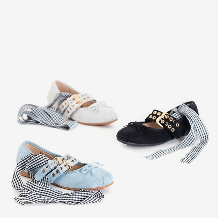 Blue Tied Ballerinas Ballen - Обувь