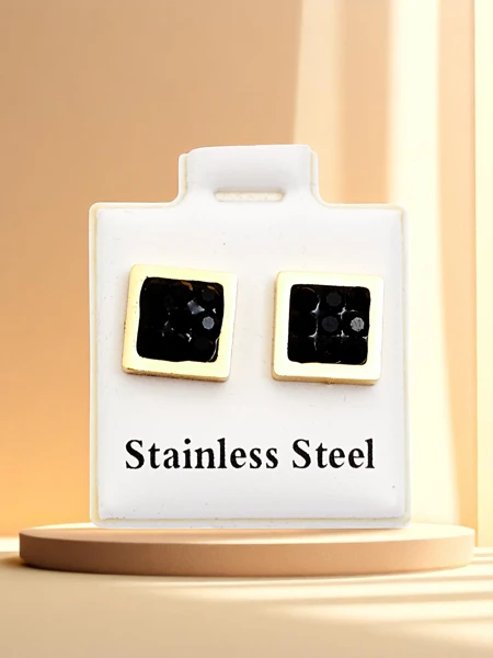 Royalfashion Square moteriški auskarai su cirkoniu