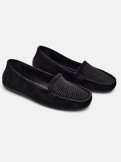 Женские мокасины Royalfashion с стразами Ezuess