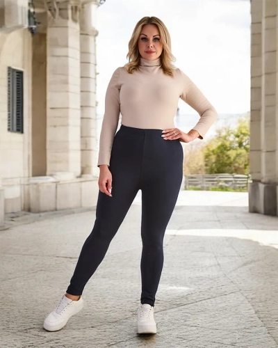 "Royalfashion" Moteriškos apšiltintos tregings kelnės PLUS SIZE