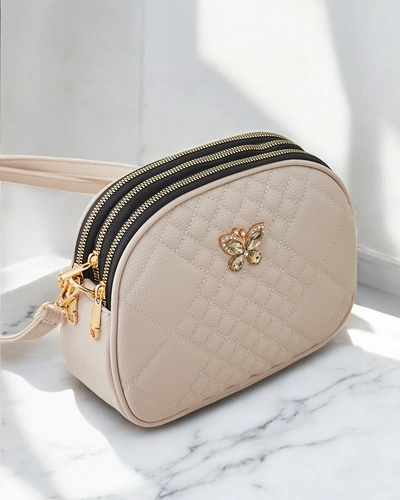 Royalfashion Oval mažas moterų rankinukas, pagamintas iš ekologiškos odos