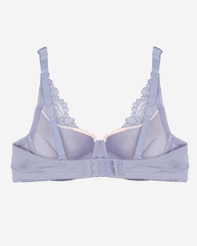 Moteriška rožinė liemenėlė su purpuriniais nėriniais - Apatiniai drabužiai