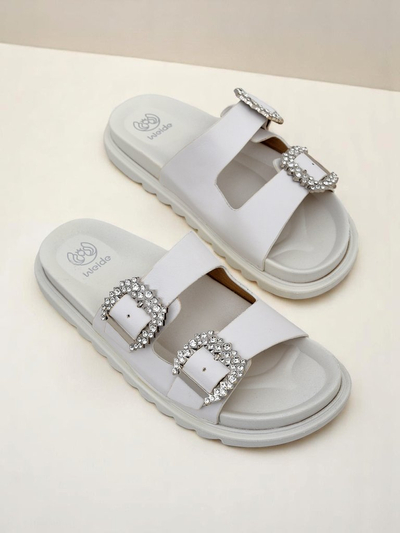 Шлепанцы Royalfashion женские с пряжками Mrs Aurora