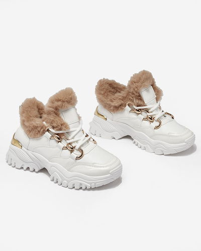 Royalfashion White Carucca apšiltinti moteriški sportbačiai