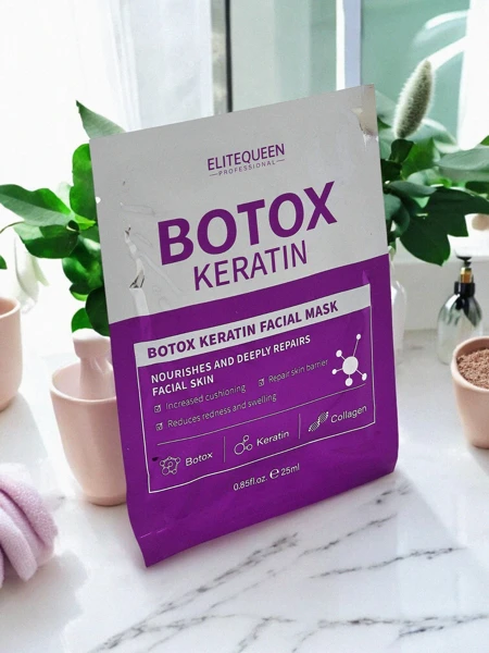 Botox&Keratin lakštinė kaukė – drėkina ir mažina raukšles
