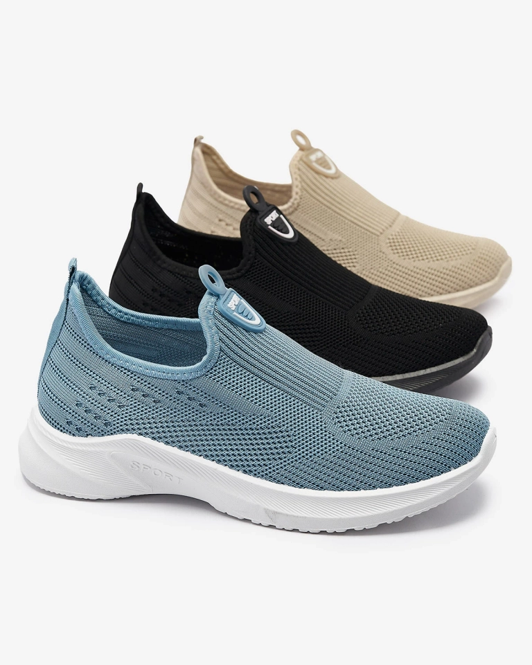 Синие женские тканевые спортивные туфли слип on Regika - Обувь