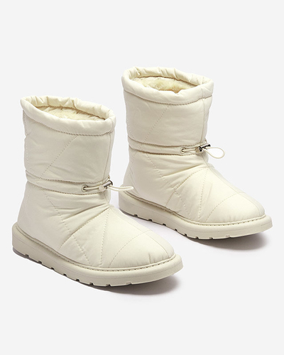 Бежевые женские утепленные сапоги a'la snow boots Kaliolen - Обувь
