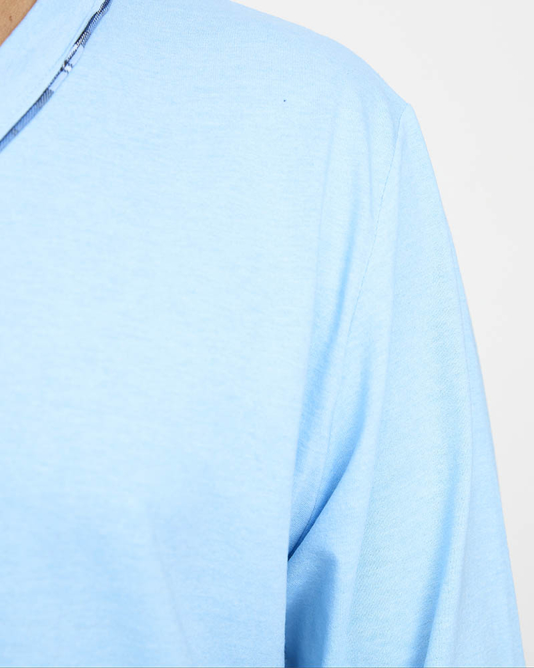 Синяя мужская пижама на пуговицах - Одежда