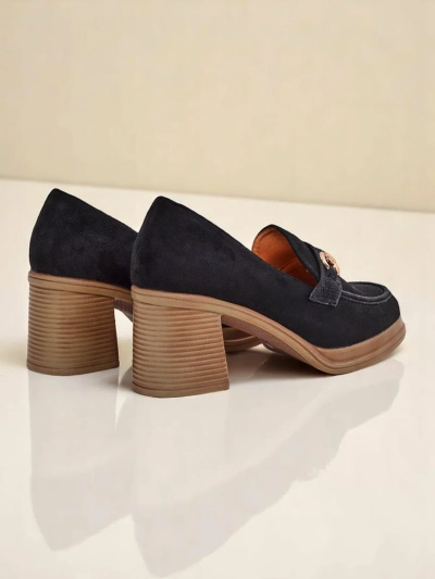 Royalfashion moteriški mocasinai su plačiu kulnu Apareus