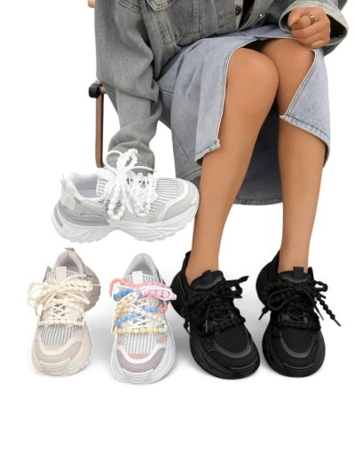 Royalfashion Moteriški sportiniai sneakersai storesniu padu Loness