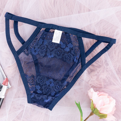 Синие женские кружевные трусы - Нижнее белье