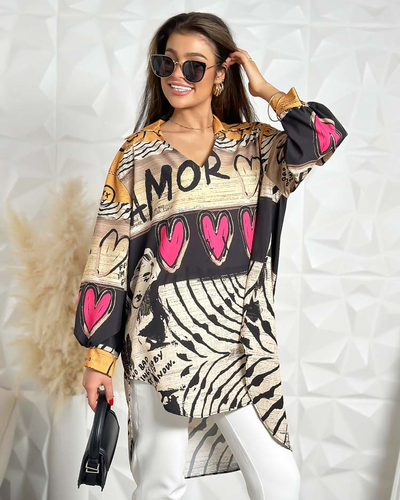 Royalfashion Узорчатая женская туника а'ля платье