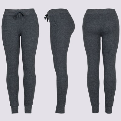 Szare spodnie dresowe z bawełny - Spodnie