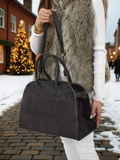 Moteriška pirkinių rankinė Dorelle iš eko zomšos