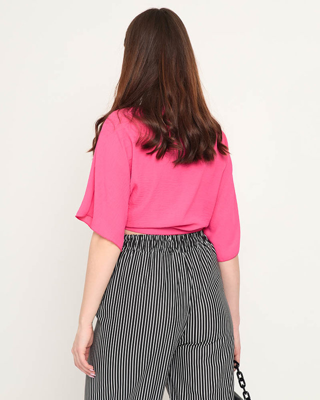 Короткая женская накидка темно-розового цвета - Одежда