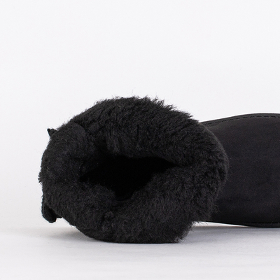 Moteriški juodi aulinukai Aurelia plokščiu kulnu