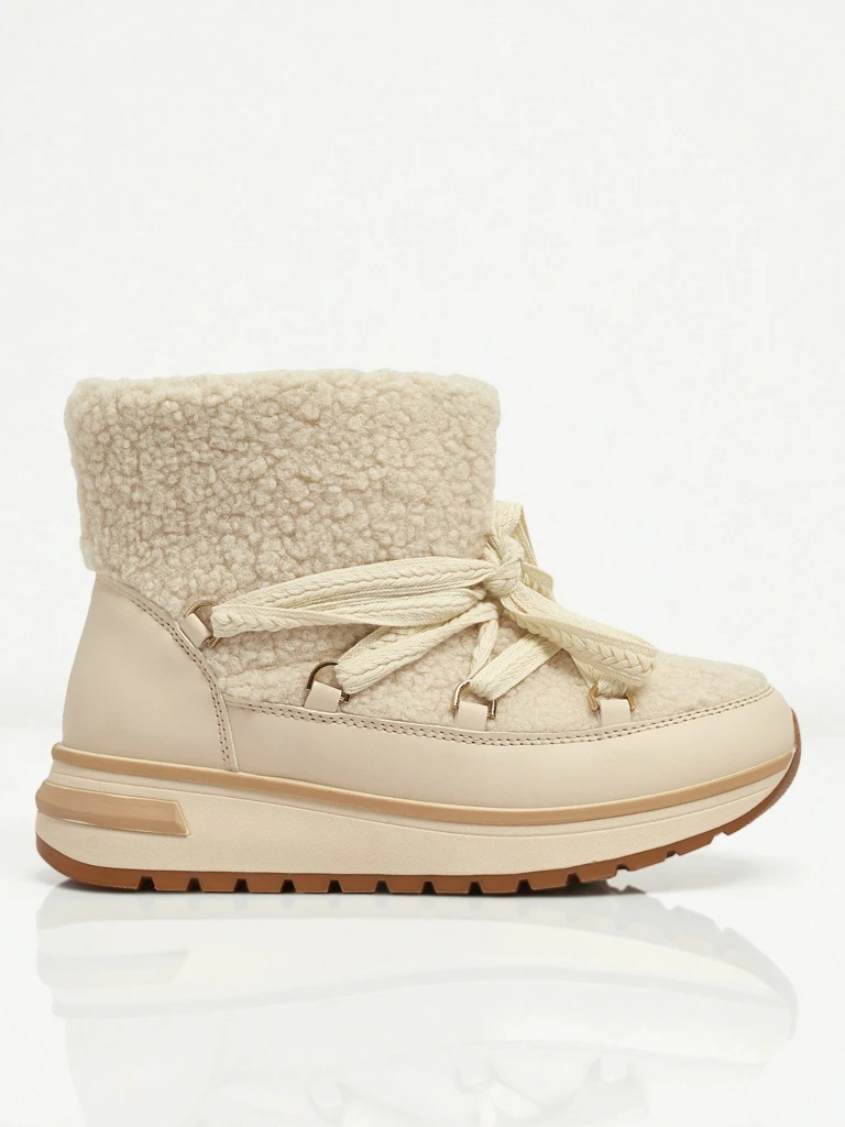 Женские ботинки a'la снегоходы с мехом Verruna