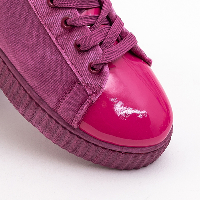 Фиолетовые женские велюровые кеды Briss