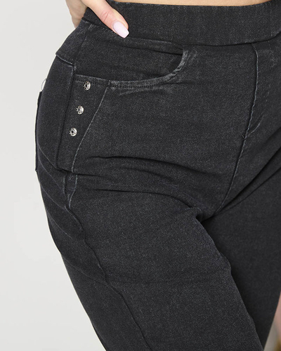 Черные женские треггинсы PLUS SIZE- Одежда