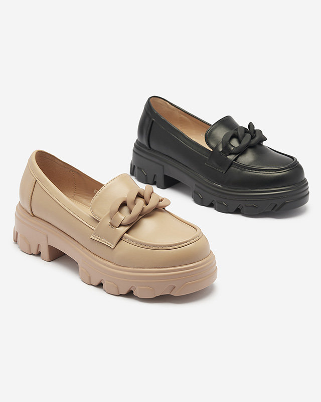 Женские мокасины черного цвета Aromg- Footwear