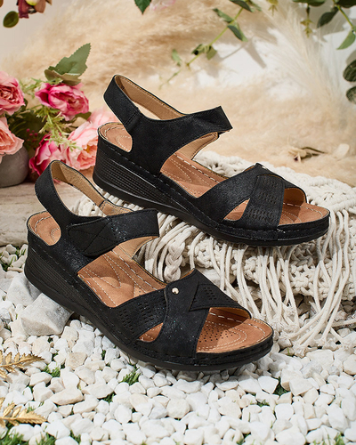 Royalfashion Женские сандалии Obbiave на низком каблуке