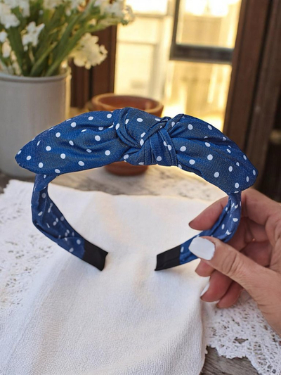 Royalfashion Plaukų lankelis su taškuotu kaspinu Lilka