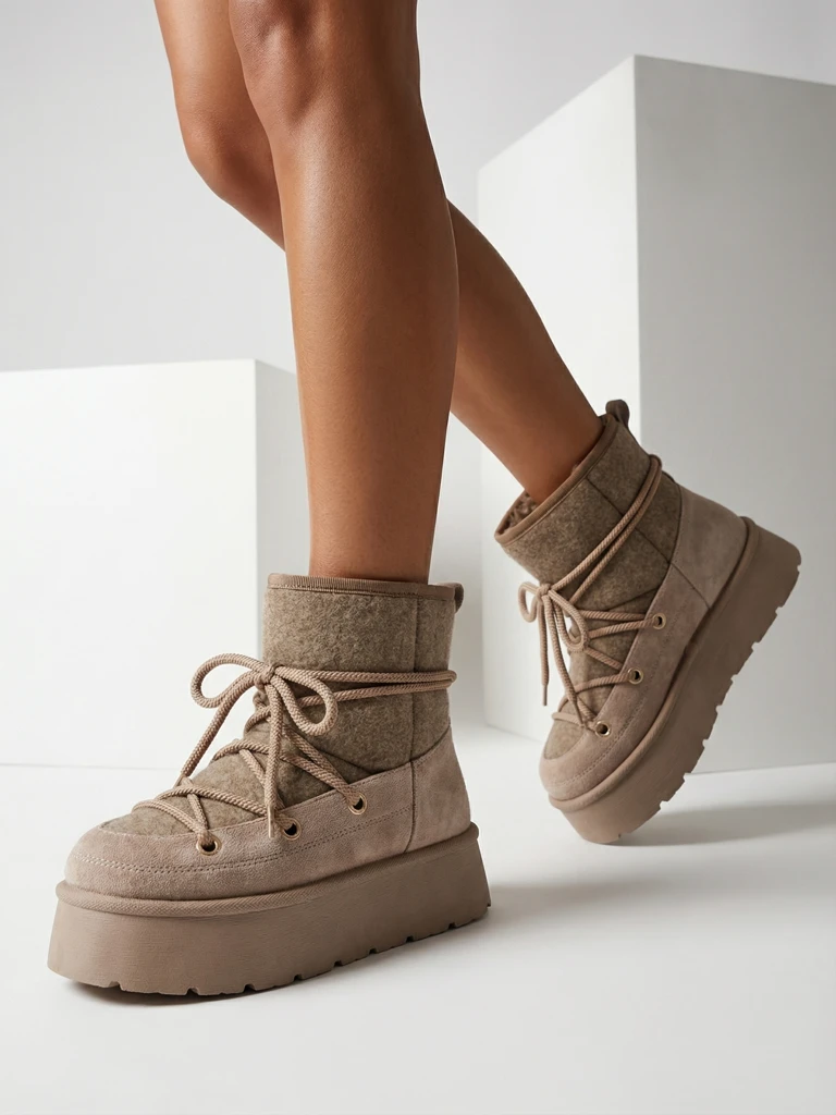 Royalfashion Женские ботинки для снега Filori на шнуровке