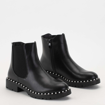 Ekologiški odiniai batai su dekoratyviniais karoliukais Adoil-Shoes