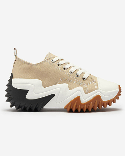 Smėlio spalvos sportiniai bateliai "a'la sneakers" Ascota- Footwear