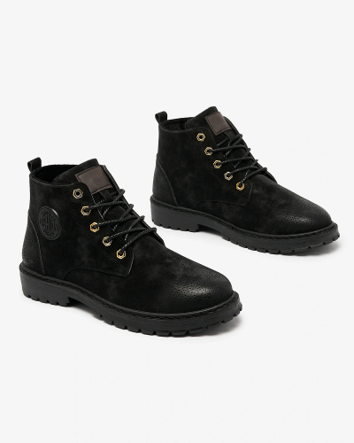 Royalfashion Juodi vyriški batai a'la sniego batai Netid