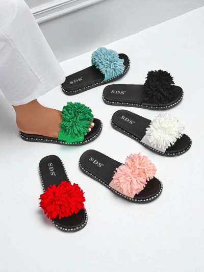 Royalfashion Damskie klapki na płaskiej podeszwie Flora Blide