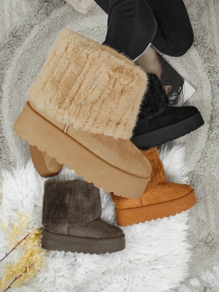 Ботинки a'la снегоходы женские с мехом Irelle