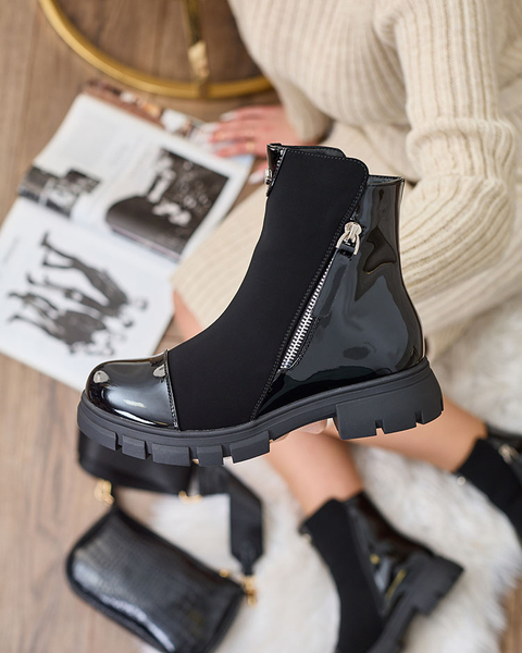 Royalfashion Juodi matiniai moteriški batai Hedaheh