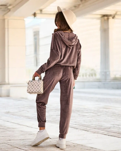 Royalfashion Женский хлопковый а'ля велюровый комплект