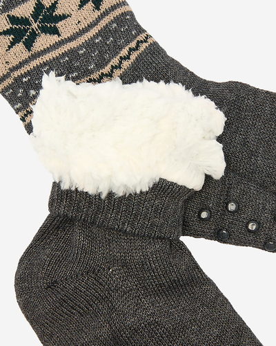 Royalfashion Темно-серые рождественские мужские утепленные носки