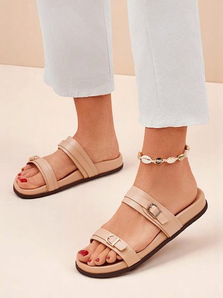 Royalfashion Moteriškos eko odos šlepetės EcoTwins Slides