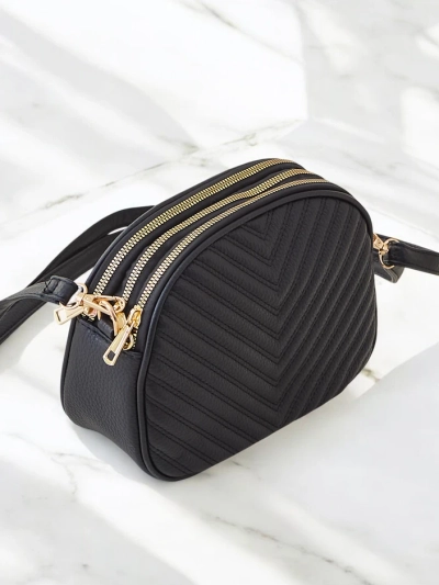 Коричневая овальная маленькая женская сумка из экокожи