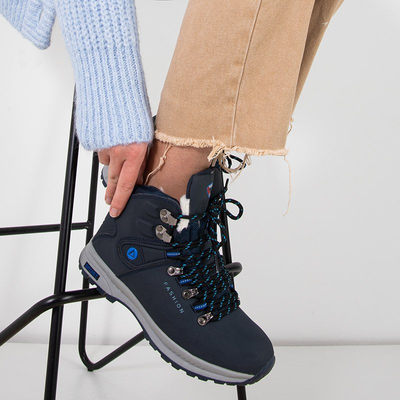 „Inesa“ tamsiai mėlyni moteriški sniego batai su izoliacija - batai