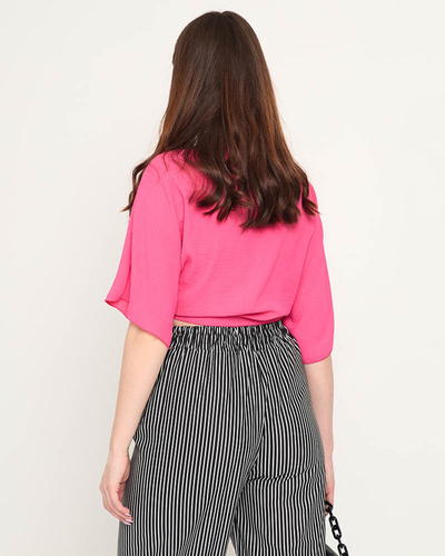 Короткая женская накидка темно-розового цвета - Одежда